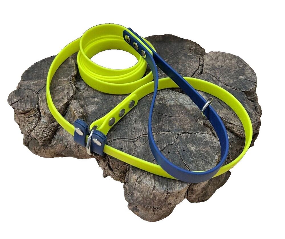 5.5’ Biothane Deluxe Slip Dog Leash - 5/8" wide w/o-ring for poo bags! USA Made